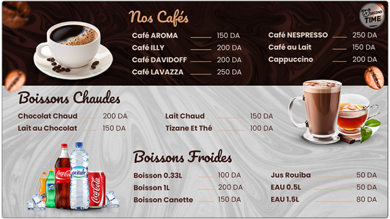 Coffee Menu - Second times